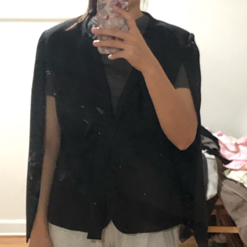 Black cape jacket